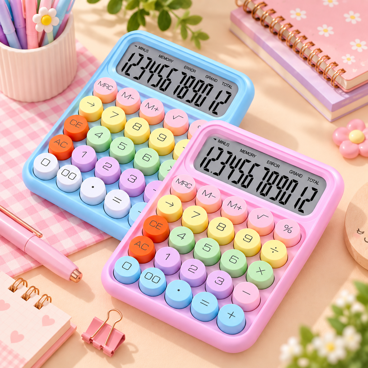 Fancy Large Calculator with Colorful Keys