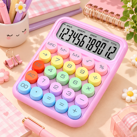 Fancy Large Calculator with Colorful Keys