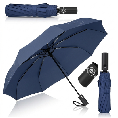 Automatic Open Close Umbrella – 46 Inch Large Foldable Rain Umbrella – Strong  & Waterproof Folding Umbrella for Men & Women