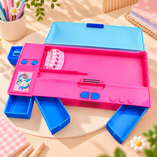 Multi-Function Stationery Organizer Box for Kids